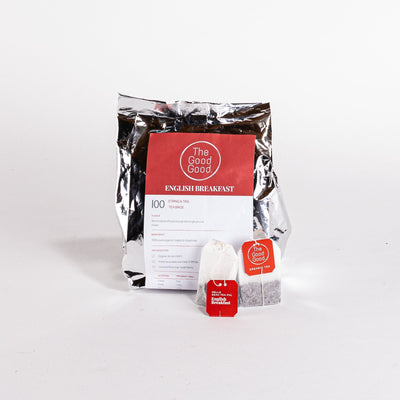 String & Tag - Organic English Breakfast - 100 Recyclable Tea Bags - The Good Good Australia
