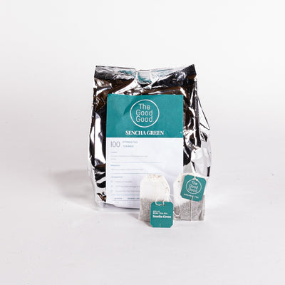 String & Tag - Organic Sencha Green - 100 Recyclable Tea Bags - The Good Good Australia